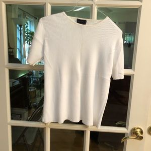 White shirt sleeve sweater